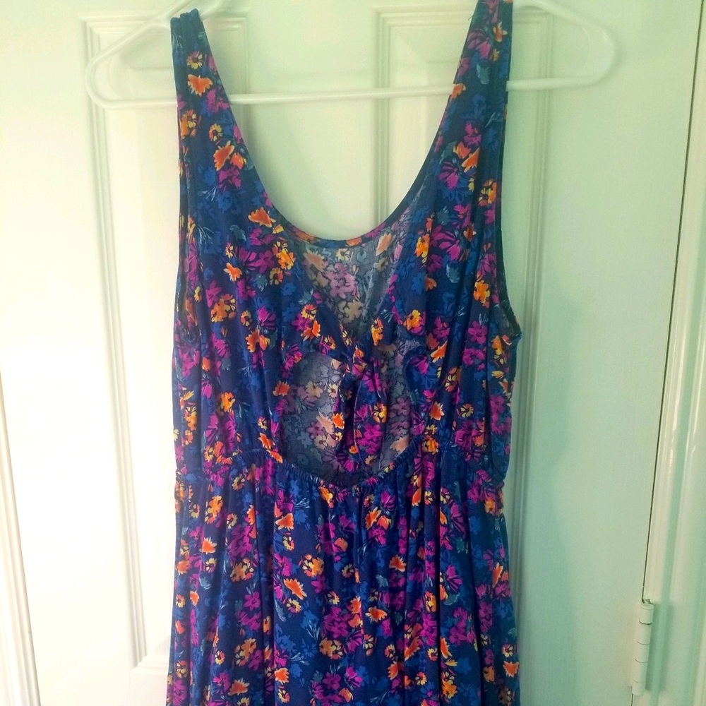Multi color floral mini dress